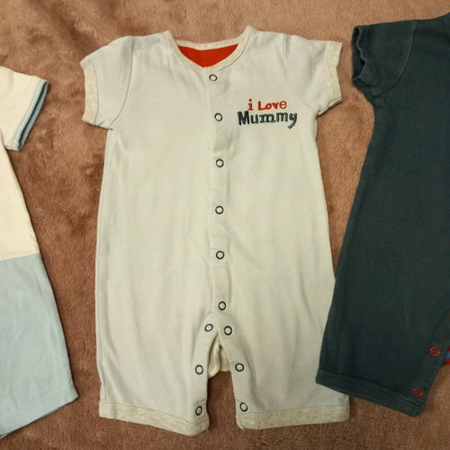 Summer rompers pack of 3, size 6-9 months, like new, Mothercare and Mayoral