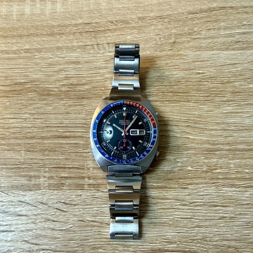 Seiko Vintage Chronograph Cevert 6139-6002 like new, blue