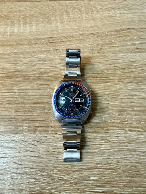 Seiko Vintage Chronograph Cevert 6139-6002 like new, blue