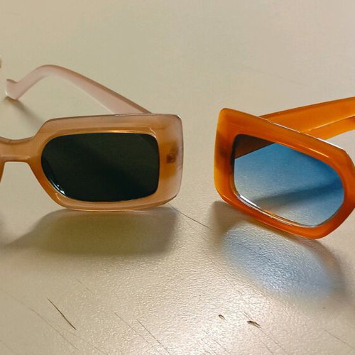 Pervedere two pairs of sunglasses like new, beige and orange