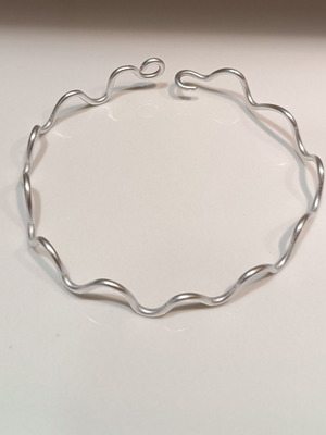 Waves bracelet silver aluminum made to order