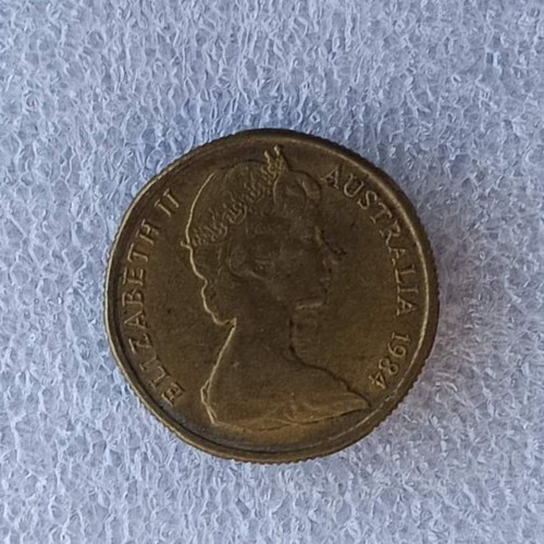 Australia 1 Dollar Coin 1984 used, Five Kangaroos