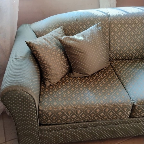 Sofa set 2+3 seats like new, sage green fabric