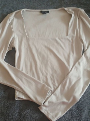 Amisu women's blouse with long sleeves used, beige, size M
