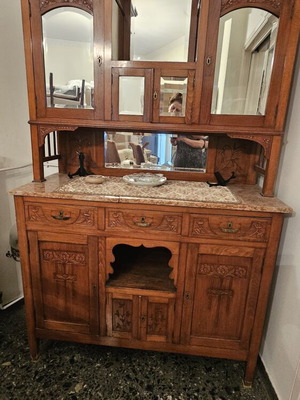 Victorian carved buffet used, excellent condition