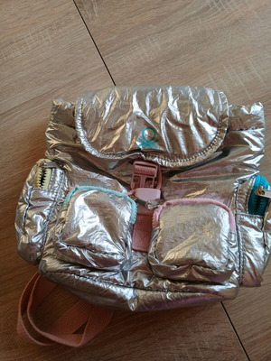Benetton backpack used, silver shoulder bag