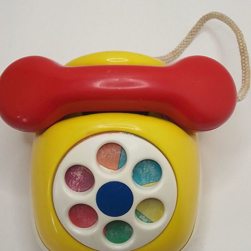 Vintage Ambi Toys 70s children's telephone used