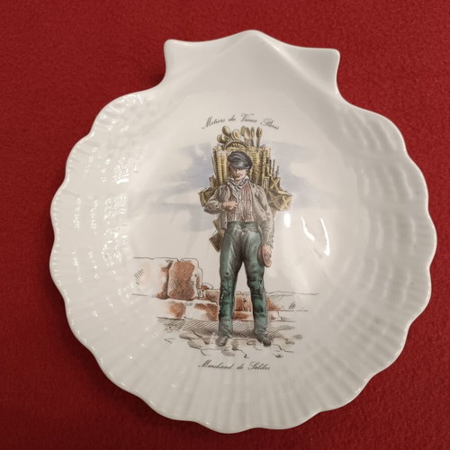 Limoges decorative plate like new, The old trades of Paris