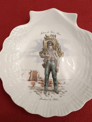 Limoges decorative plate like new, The old trades of Paris
