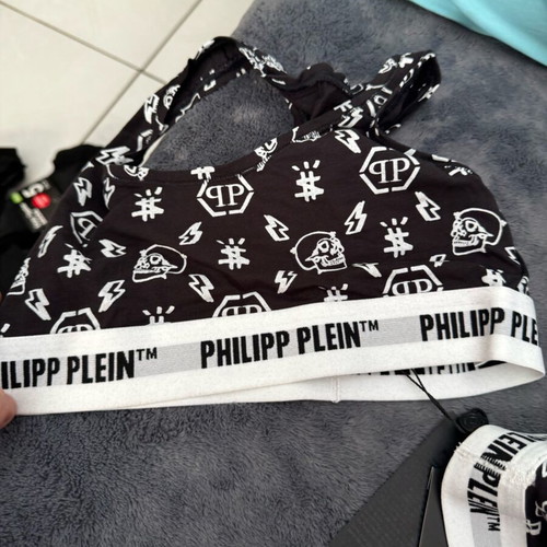 Philipp Plein underwear women 2 bras large new black and white