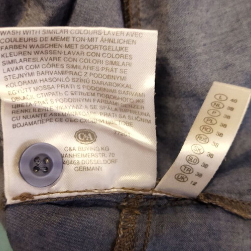 Women's shirt like new, blue, size M, 100% cotton