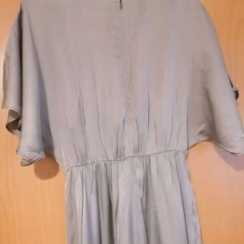 Helmi maxi satin dress size M like new, light khaki