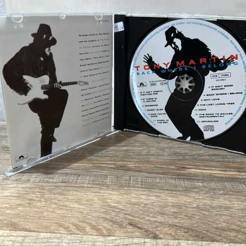 Tony Martin Back Where I Belong CD like new, rock
