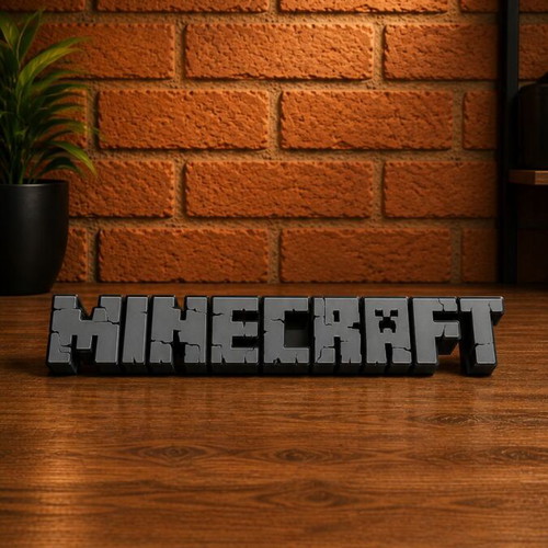 Minecraft Logo Gray 3D printed decoration