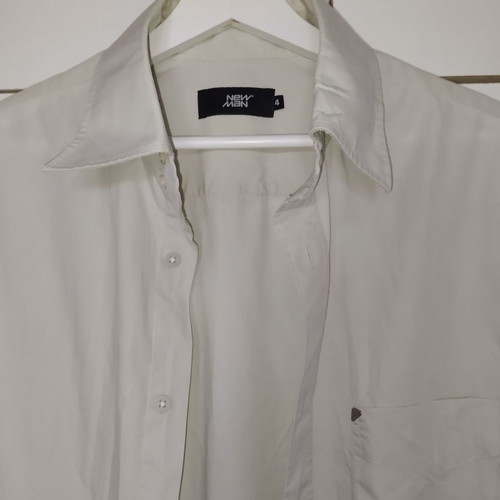 New Man Beige Men's Short Sleeve Shirt