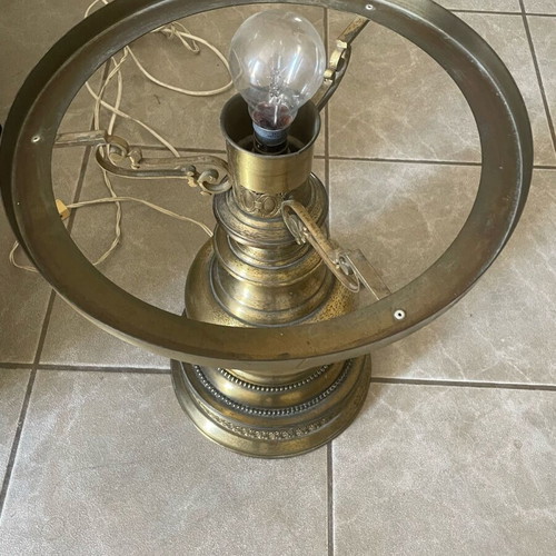 Bronze table lamp used, vintage
