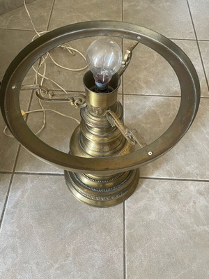 Bronze table lamp used, vintage