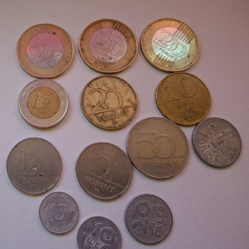 Lot of 13 Hungarian coins