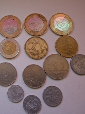 Lot of 13 Hungarian coins