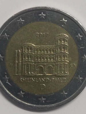 Γερμανικό επετειακό δίευρο 2€ 2017 Rheinland-Pfalz Porta Nigra μεταχειρισμένο