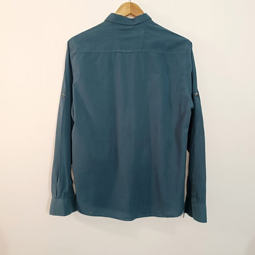 Trendyol Man men's long-sleeve shirt, 100% cotton, indigo