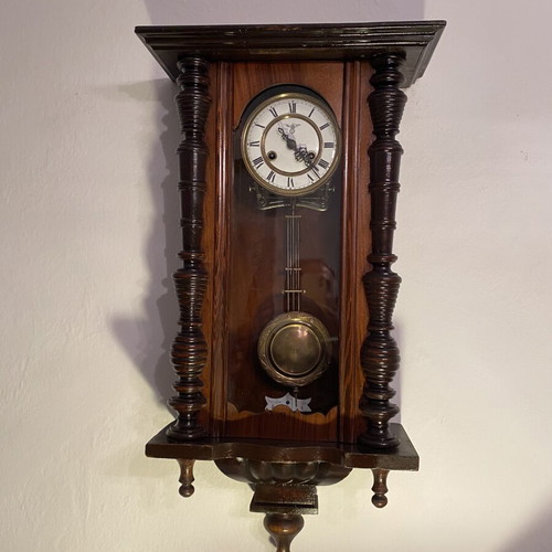 FMS Friedrich Mouthe German wall clock used, vintage