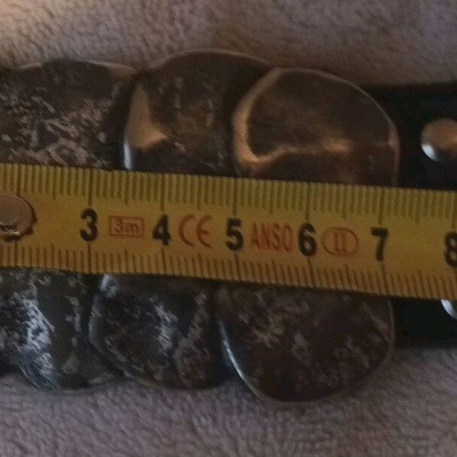 Women's black belt with metal buckle used