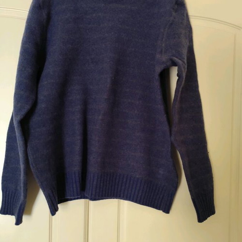 Men's wool sweater used, blue, size S