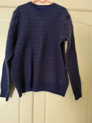 Men's wool sweater used, blue, size S