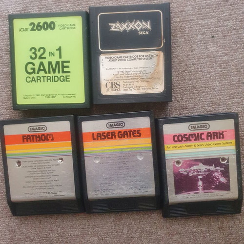 Atari 2600 game cartridges used, pack