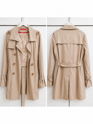 BSB trench coat, beige, size M