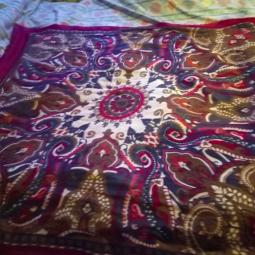 Massimo Dutti scarf like new, multicolor blue and red