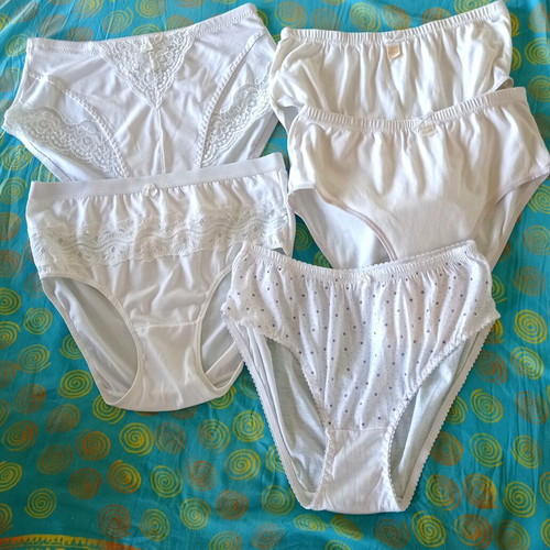 Women's white underwear pack XL-XXL new, 5 pieces