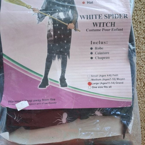 Witch carnival costume like new, size Large 11-14 years