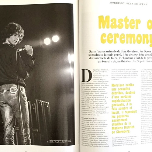 Les Inrocks 2 French magazine like new, Jim Morrison and The Doors tribute