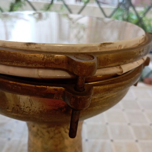 Traditional copper doumbek with embossed designs