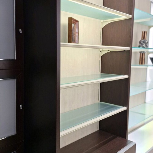 Commercial store shelves like new with illuminated adjustable backs