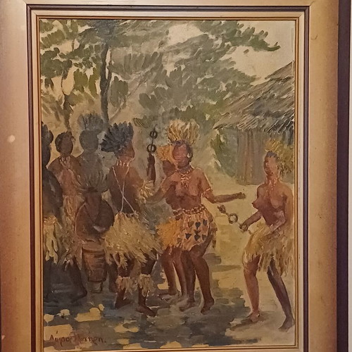 Oil painting artwork like new, dimensions 22.5x18.5