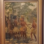 Oil painting artwork like new, dimensions 22.5x18.5