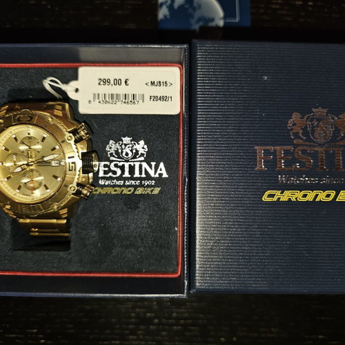 Festina Chrono Bike men's gold watch