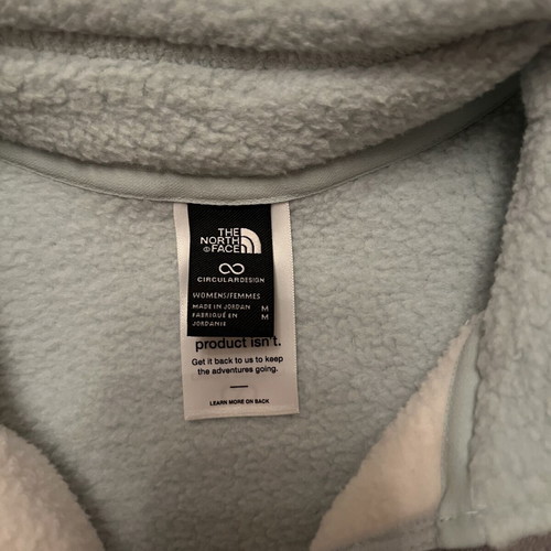 The North Face Yumiori 1/4 women's fleece new with tags, white and turquoise