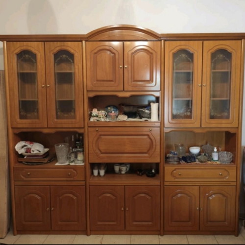 Wooden furniture, separable into three pieces