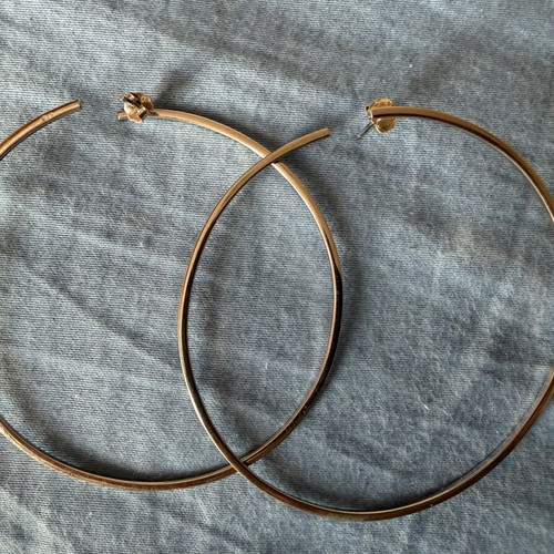 Silver hoop earrings like new