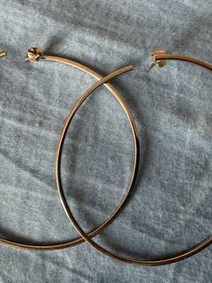 Silver hoop earrings like new
