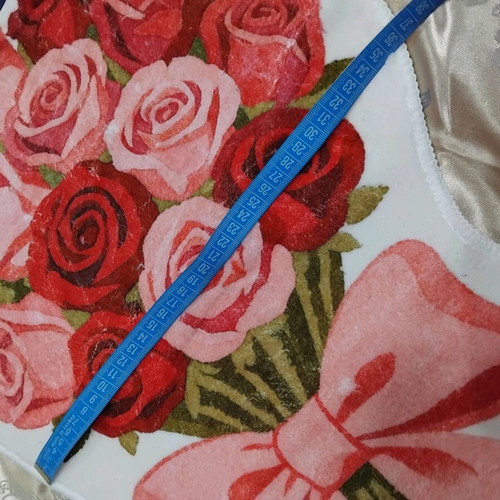 Rug new artificial cashmere with rose bouquet 40x60 cm