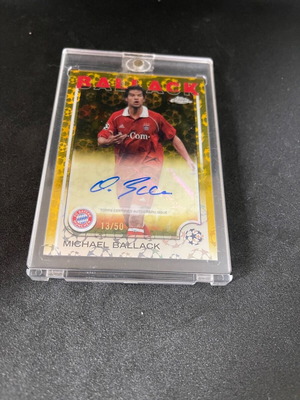 Michael Ballack Logofractor Topps Chrome Auto Gold Card /50 like new
