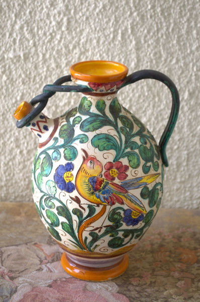 Antique Deruta Majolica Pottery Jug
