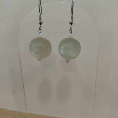 Earrings handmade, made to order, gray and silver