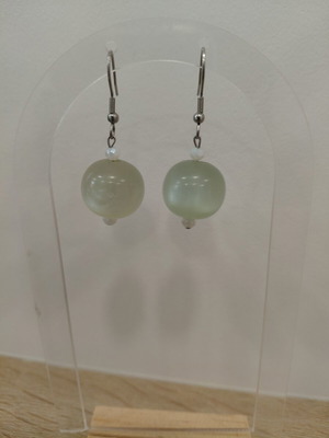 Earrings handmade, made to order, gray and silver