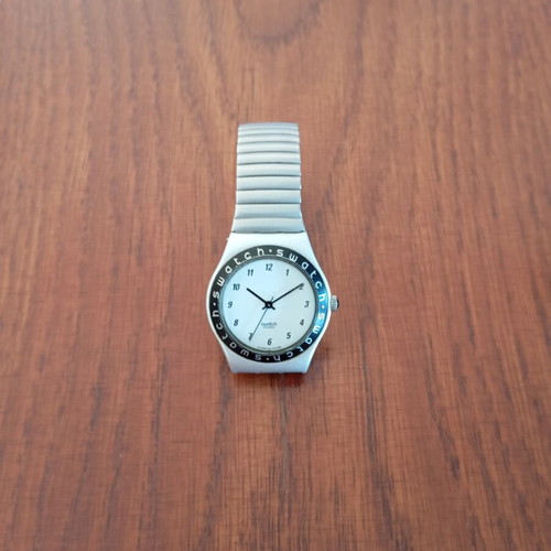 Swatch Irony watch used, metal bracelet, silver color